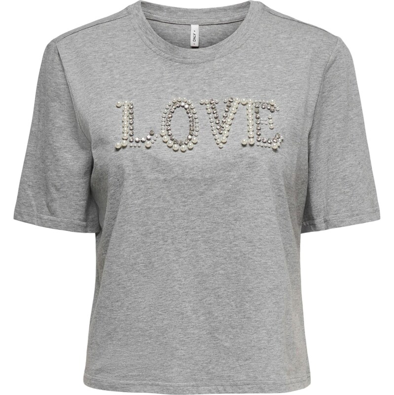 ONLY Tričko ONLALICE sivá melírovaná 67678340
