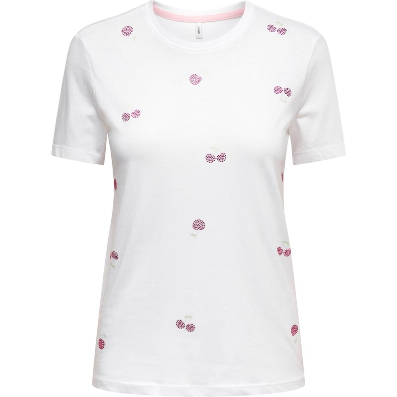 ONLY Tričko ružová / biela 67678350