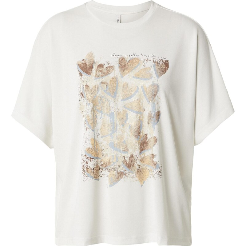 ONLY Tričko ONLFREE svetlomodrá / zlatá / biela 67678351