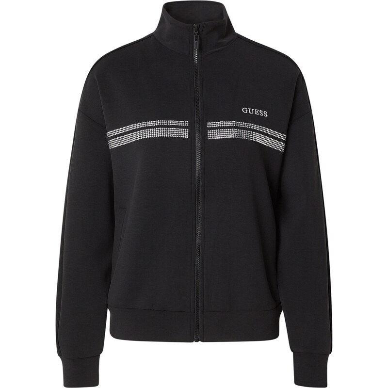 GUESS Športová mikina so zipsom BERTHE čierna 67678368