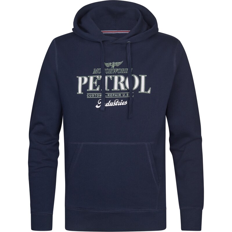 Petrol Industries Mikina námornícka modrá / pastelovo zelená / biela 67678407