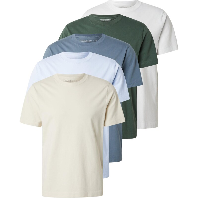 Abercrombie & Fitch Tričko béžová / modrá / svetlomodrá / svetlozelená 67678470