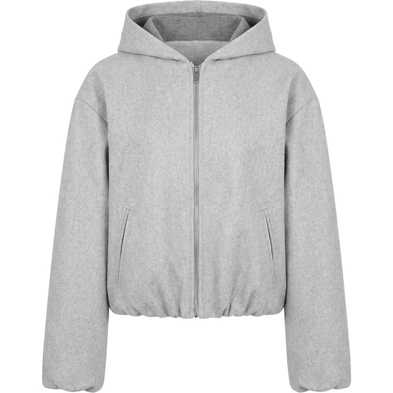 studioselect Tepláková bunda Carmen sivá melírovaná 67678468