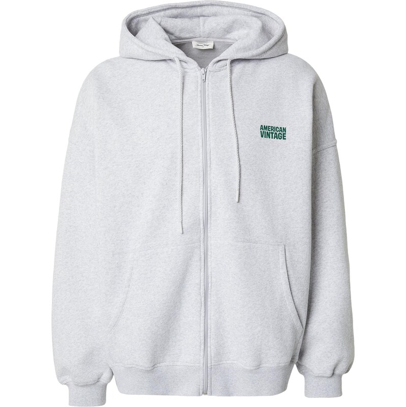 AMERICAN VINTAGE Tepláková bunda BAPTOWN svetlosivá / jedľová 67678506