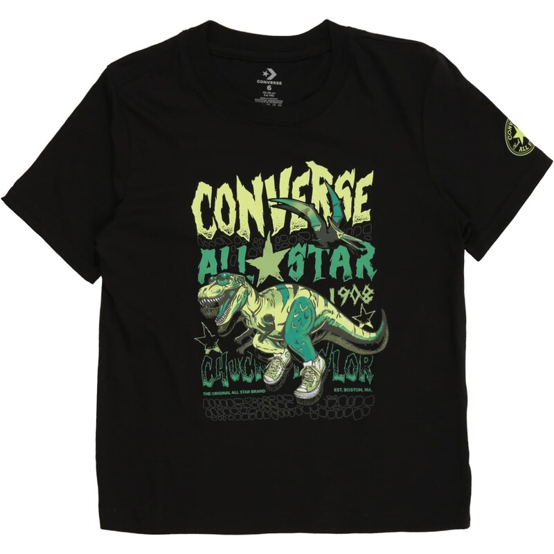 CONVERSE Tričko DINOS zelená / svetlozelená / čierna / biela 67678554