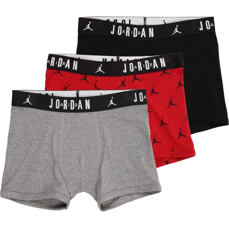 Jordan Nohavičky FLIGHT sivá melírovaná / červená / čierna 67678587