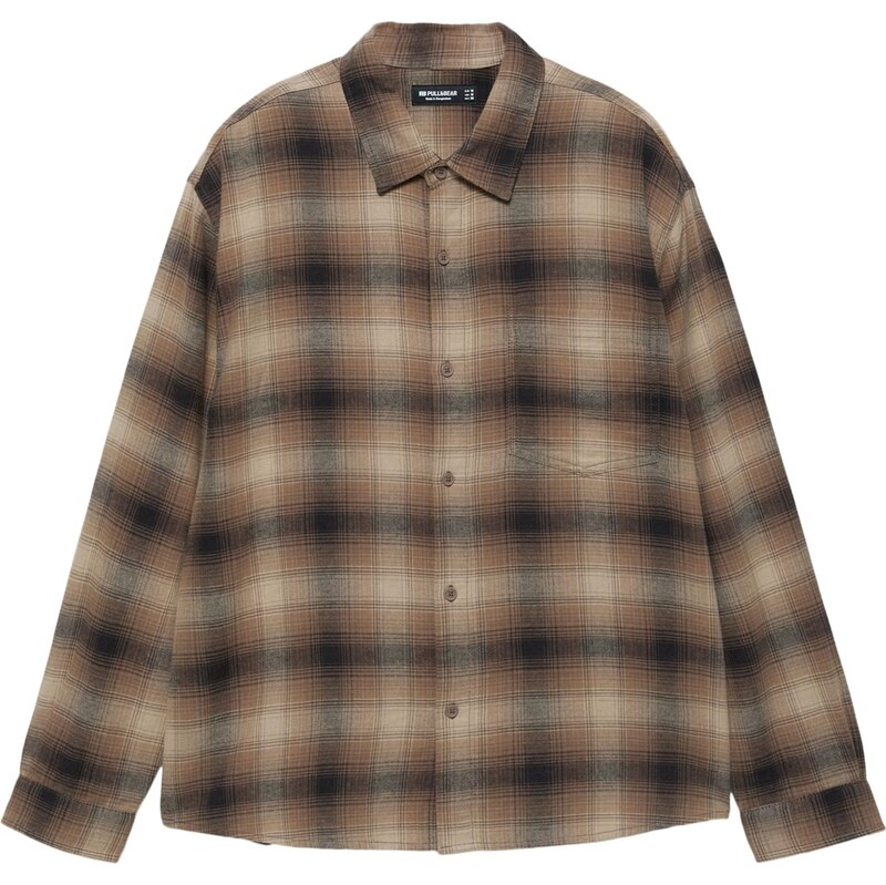 Pull&Bear Košeľa hnedá / svetlohnedá / tmavohnedá 67678702