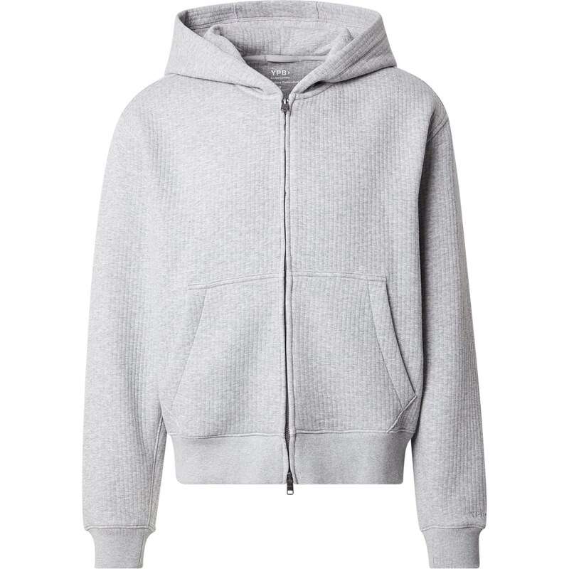 Abercrombie & Fitch Tepláková bunda biela melírovaná 67678748