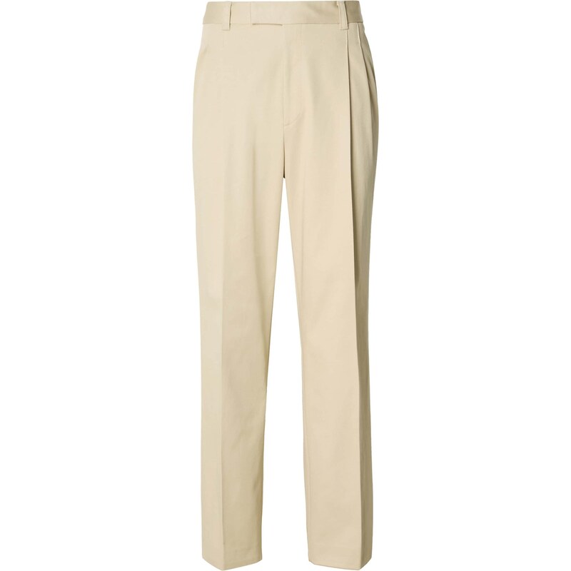 BOSS Plisované nohavice C-Pat-BB-DPL-262 krémová 67678738