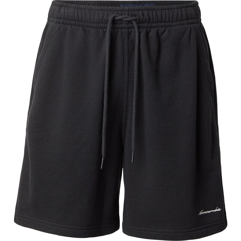 Abercrombie & Fitch Nohavice čierna / biela 67678744