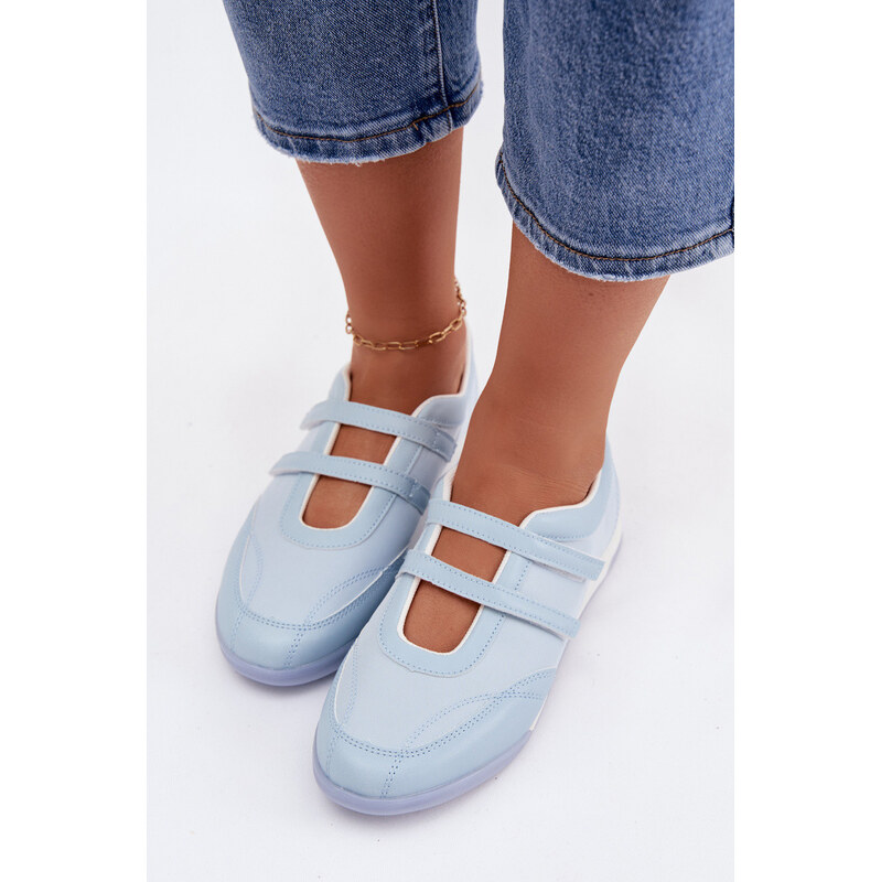 Boto Sportovní dámské baleríny s pásky Modré Farvessa 67681631