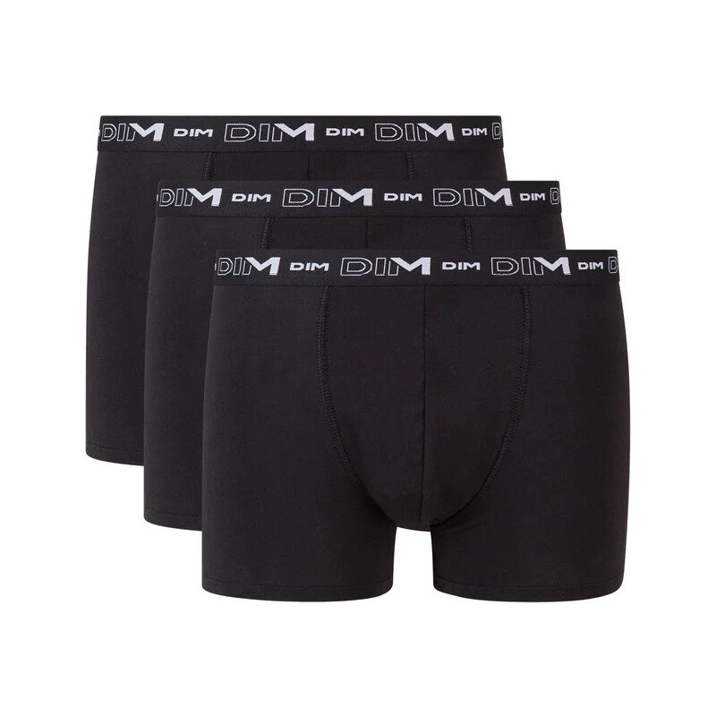 Pánske boxerky 3 ks COTTON STRETCH čierne - DIM 67681654