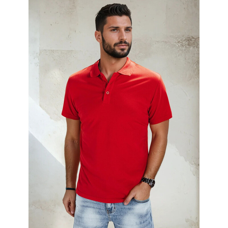 FashionStreet pánska červená polokošeľa PX0515 67682044