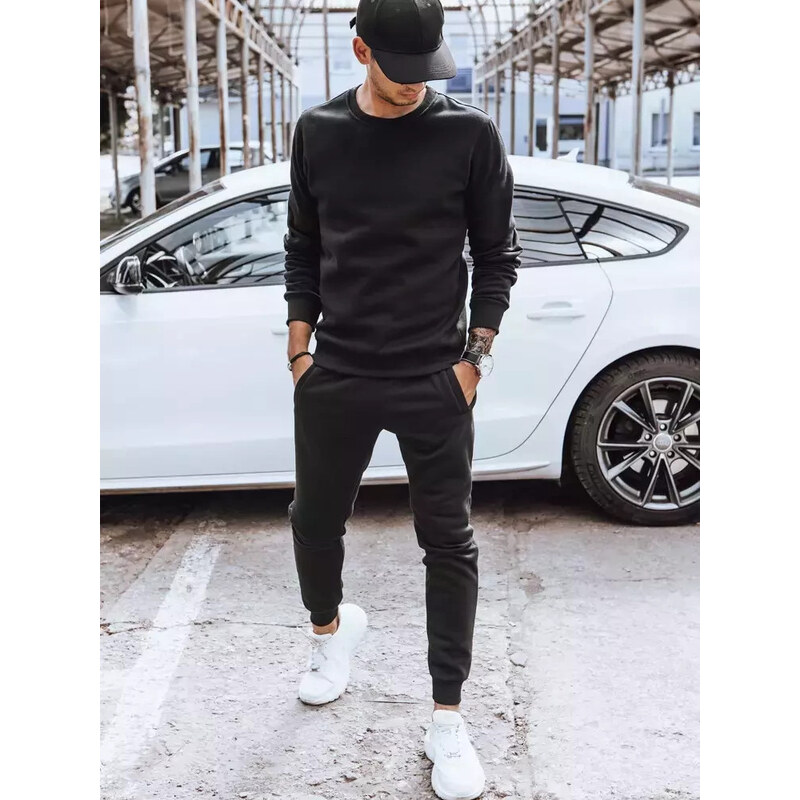Pánska zateplená tepláková súprava čierna FashionStreet AX0606 67682086
