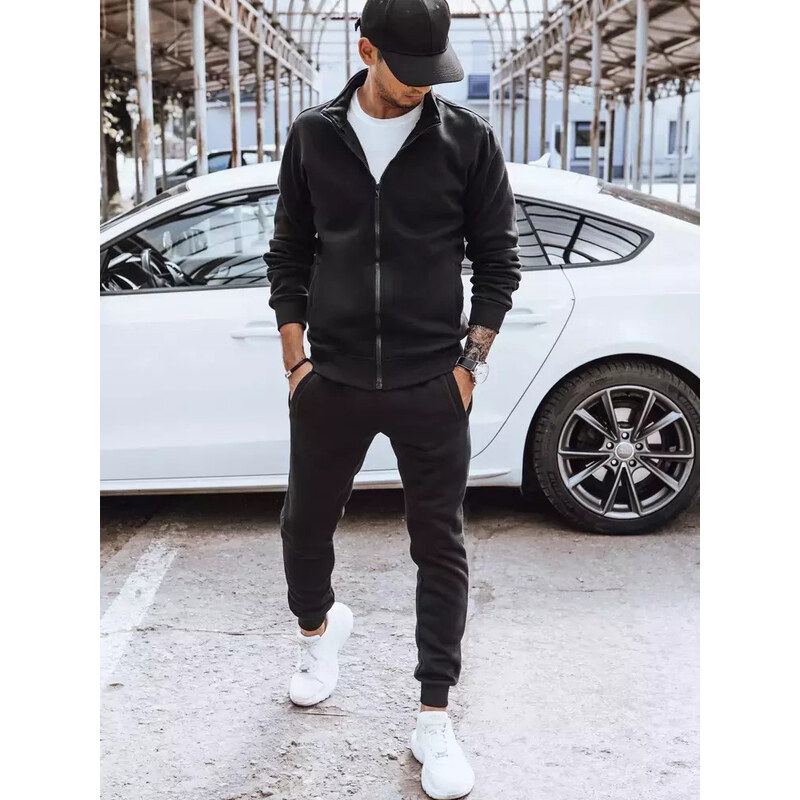 Pánska zateplená tepláková súprava čierna FashionStreet AX0607 67682087