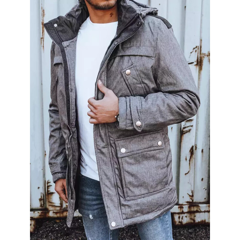 FashionStreet šedá pánska zimná bunda TX4281 67682158