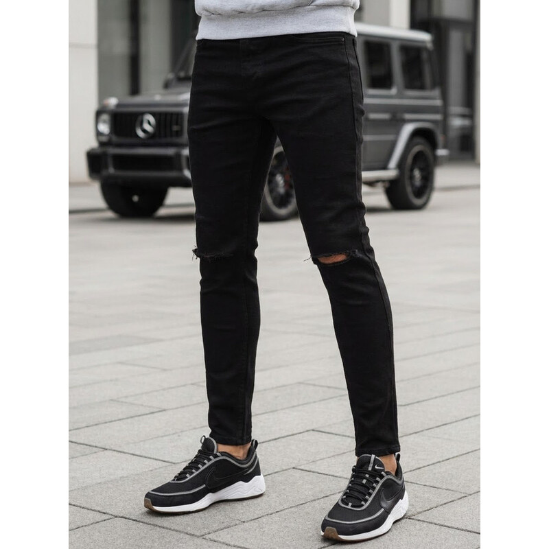 Pánske čierne nohavice FashionStreet UX3852 67682168