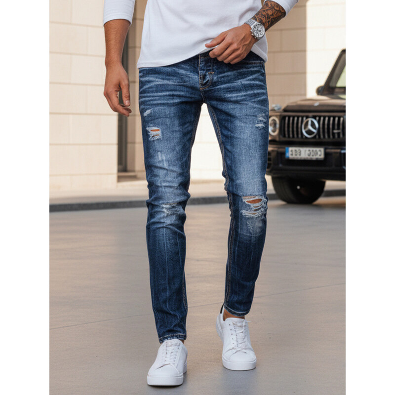 Pánske modré džínsové nohavice FashionStreet UX3948 67682212