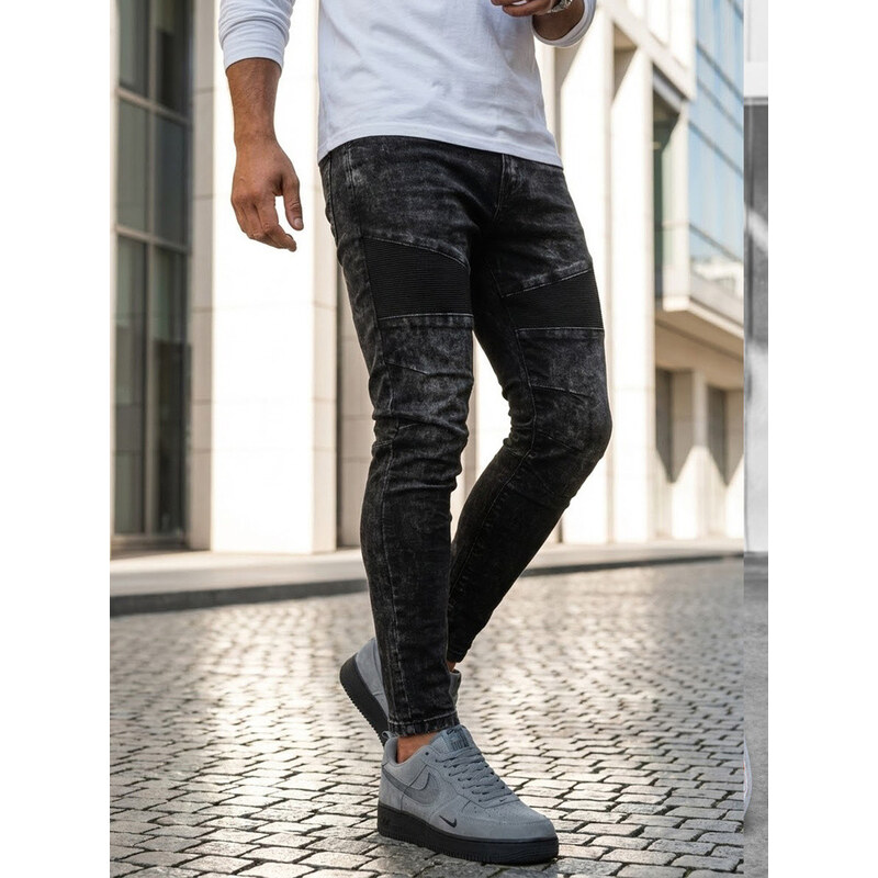 Pánske čierne džínsové nohavice FashionStreet UX3939 67682211