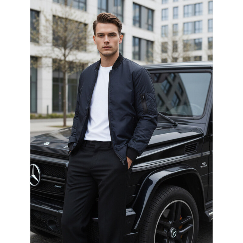 FashionStreet tmavomodrá pánska bunda bomber TX4424 67682228