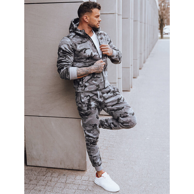 Pánske tmavosivé tepláky moro FashionStreet AX0623z 67682252