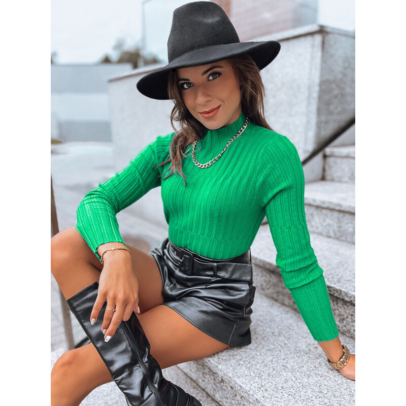 Dámsky sveter s rolákom OASIS green FashionStreet MY2248 67682341