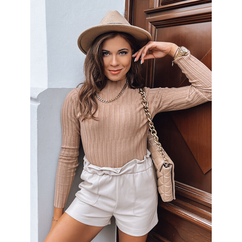 Dámsky sveter s rolákom OASIS camel FashionStreet MY2246 67682340