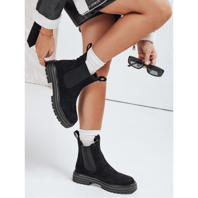 Dámske semišové čierne čižmy MADDEN FashionStreet ZY0410 67682370