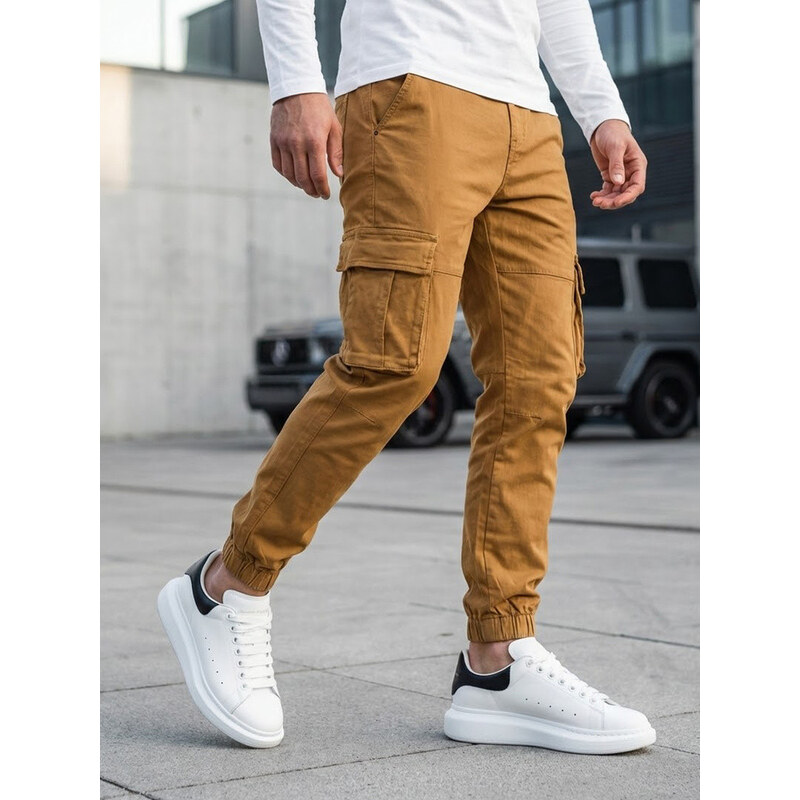 Pánske bojové nohavice hnedé FashionStreet UX4174 67682435