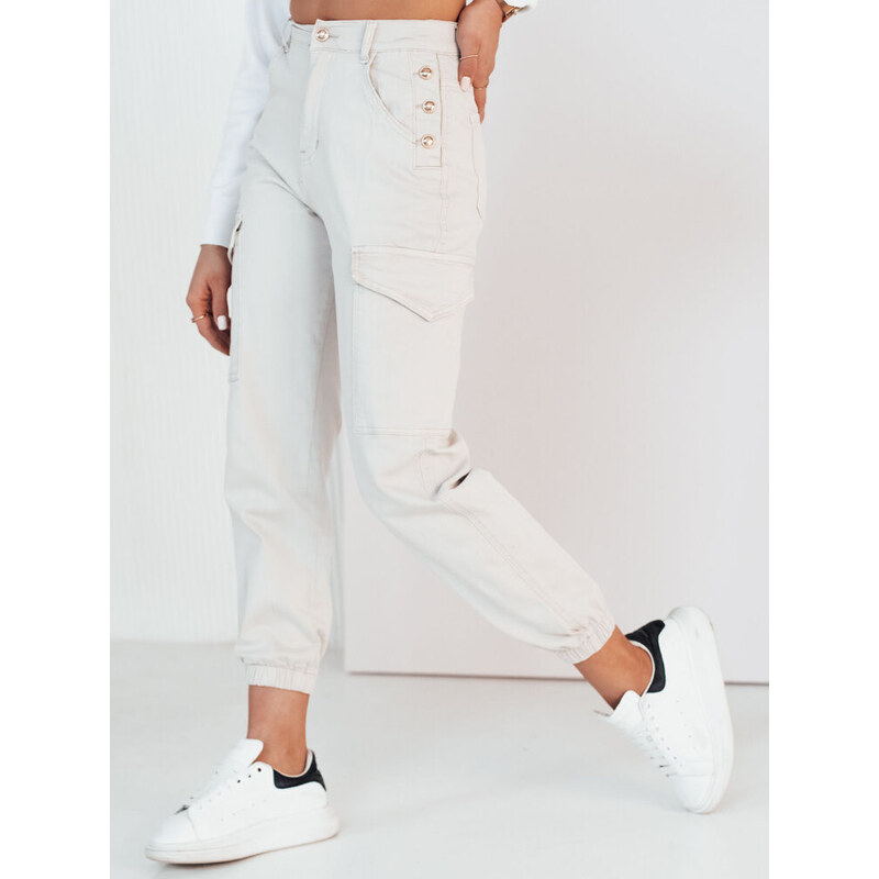 Dámske cargo nohavice RIMANS light beige FashionStreet UY1935 67682442