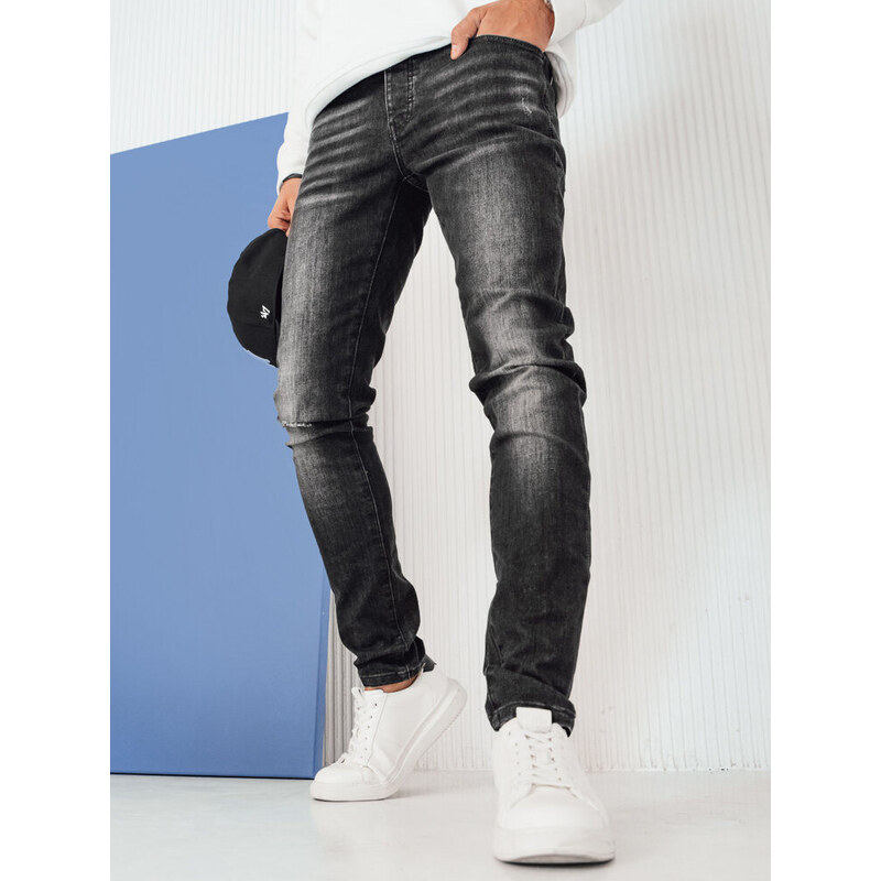 Pánske čierne džínsové nohavice FashionStreet UX4243 67682509