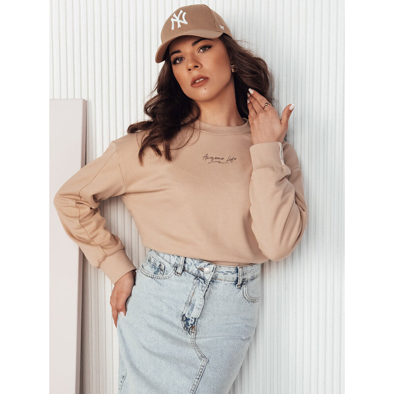 Dámska oversize mikina AWIOL cream FashionStreet BY1274 67682554