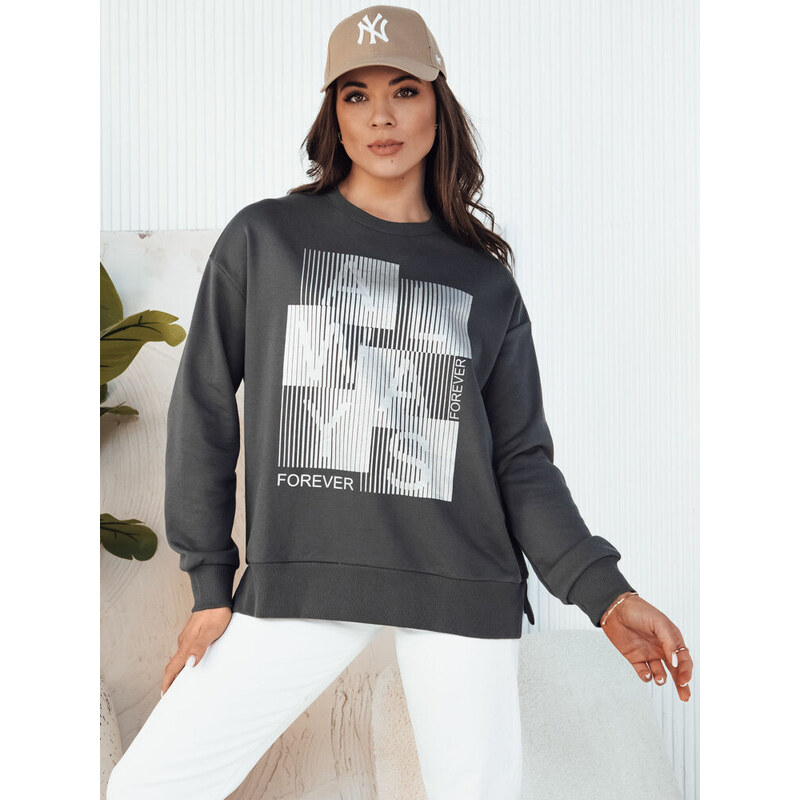 Dámska mikina FEMMES v grafitovej farbe FashionStreet BY1283 67682560