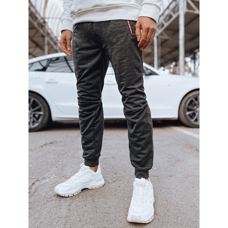 Pánske tmavosivé tepláky FashionStreet UX4282 67682570