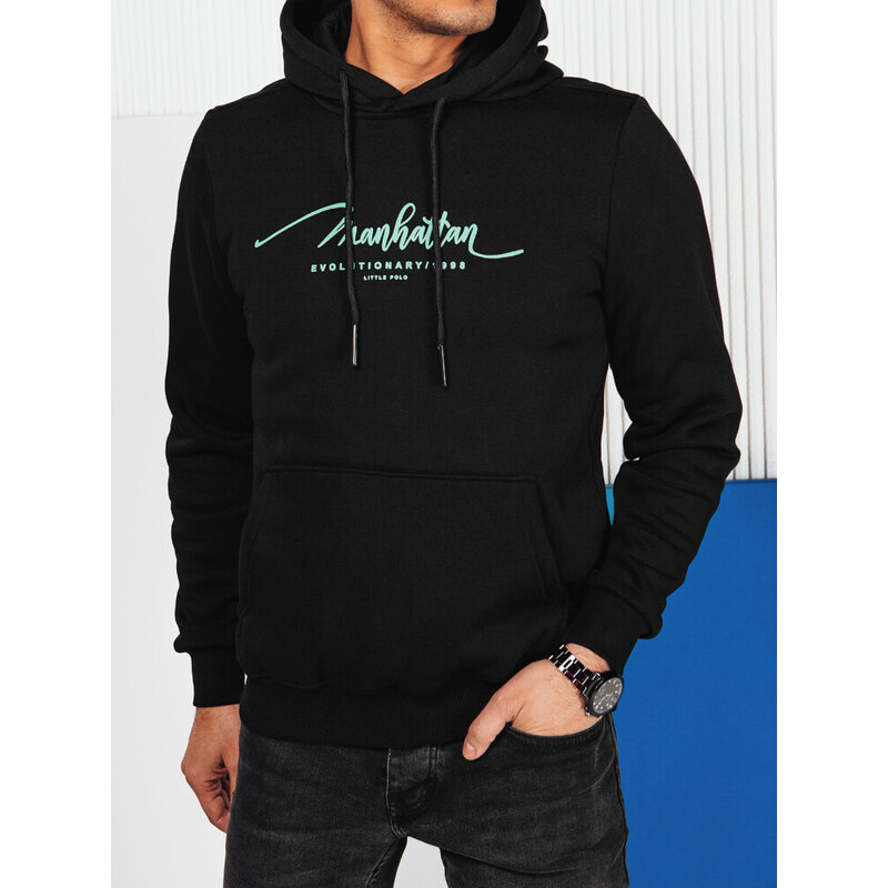 Pánska mikina s kapucňou čierna FashionStreet BX5701 67682582