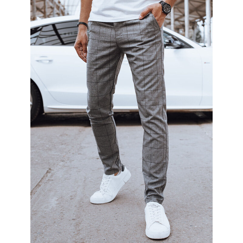 Pánske ležérne nohavice tmavosivé FashionStreet UX4403 67682623