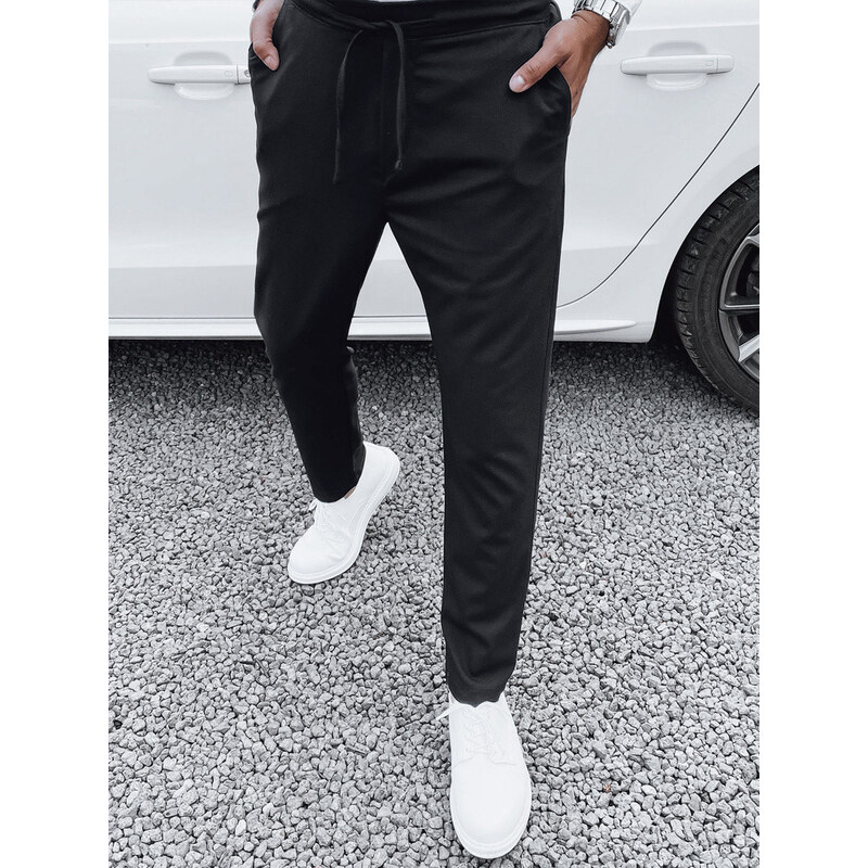 Pánske čierne nohavice FashionStreet UX4413 67682636