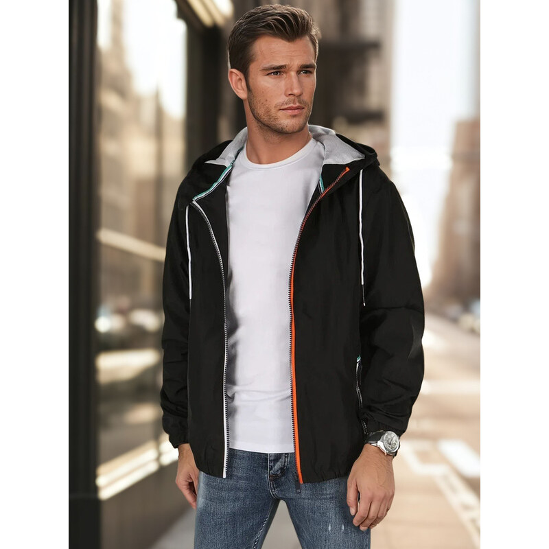 Pánska prechodná bunda čierna FashionStreet TX4700 67682640