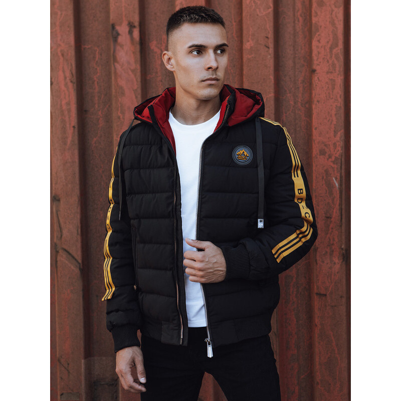 Pánska prešívaná zimná bunda s kapucňou čierna FashionStreet TX4863 67682758