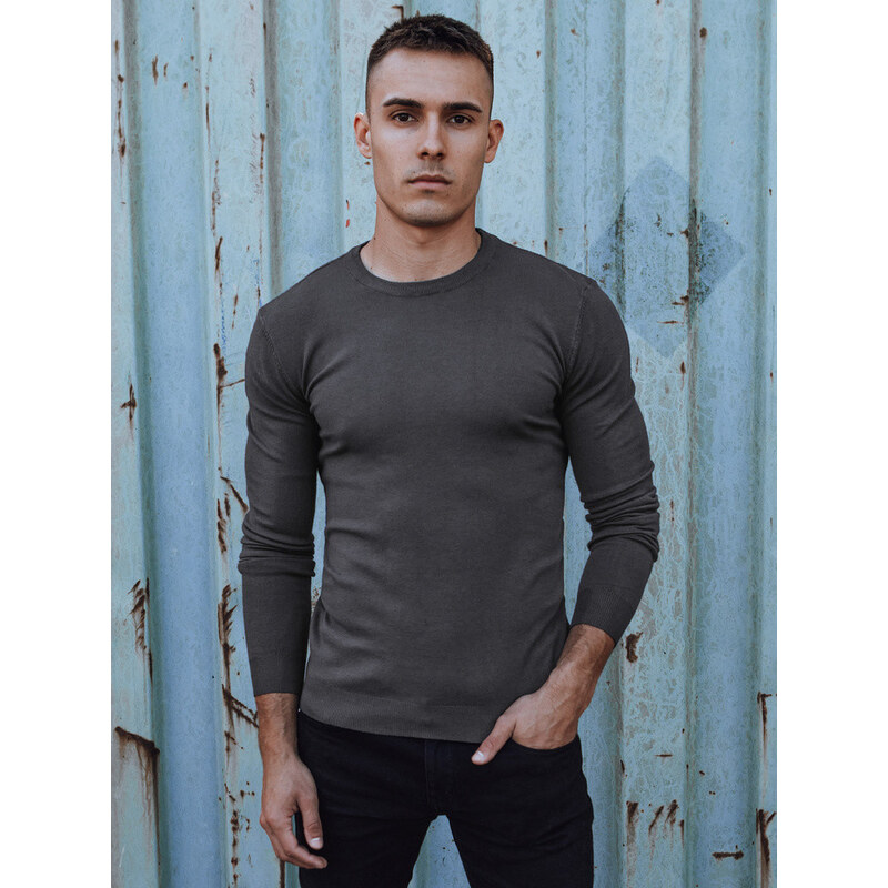 Pánsky klasický tmavosivý sveter FashionStreet WX2225 67682766