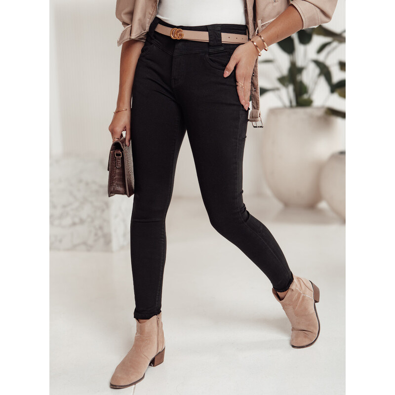 Dámske skinny džínsy SKINTRA black FashionStreet UY2218 67682801