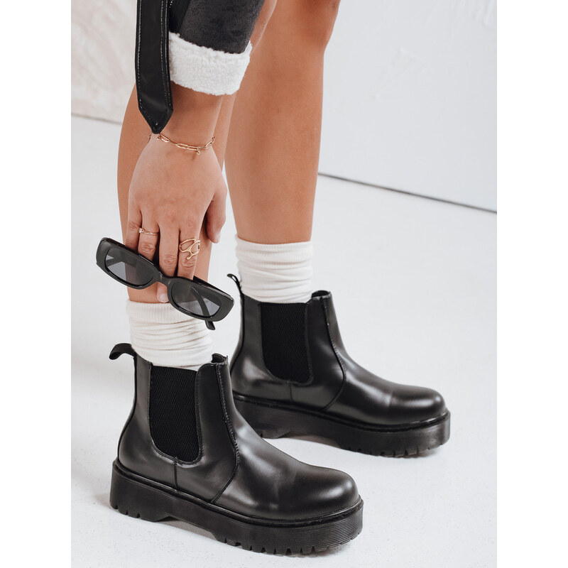 Dámske čižmy STEPBACK s vysokou podrážkou čierne FashionStreet ZY0494 67682808