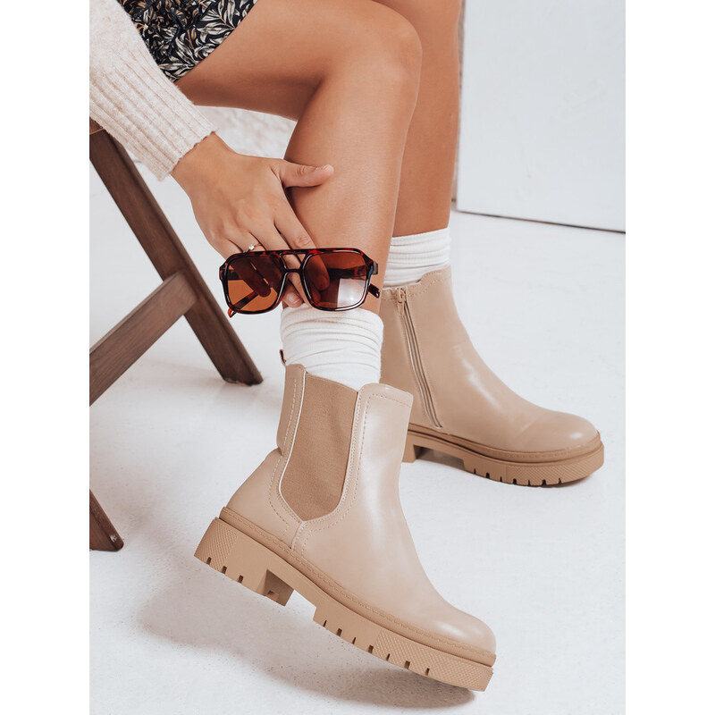 Dámske krémové čižmy MONDERICO FashionStreet ZY0540 67682830