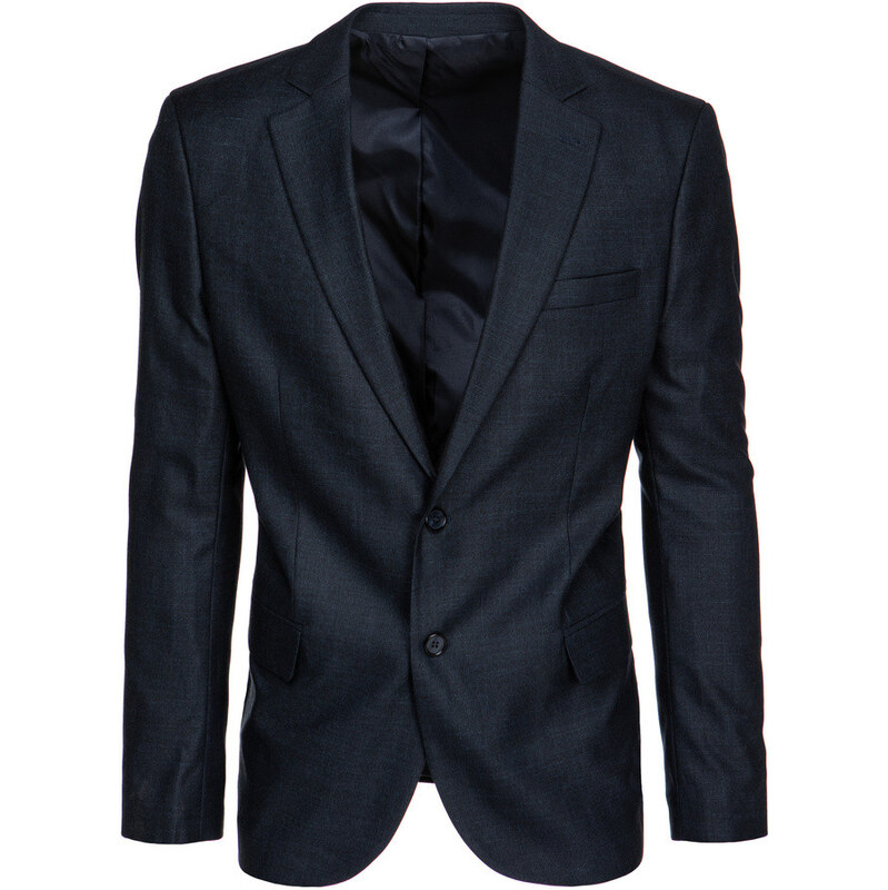 Pánske jednoradové sako v tmavomodrej farbe FashionStreet MX0637 67682855
