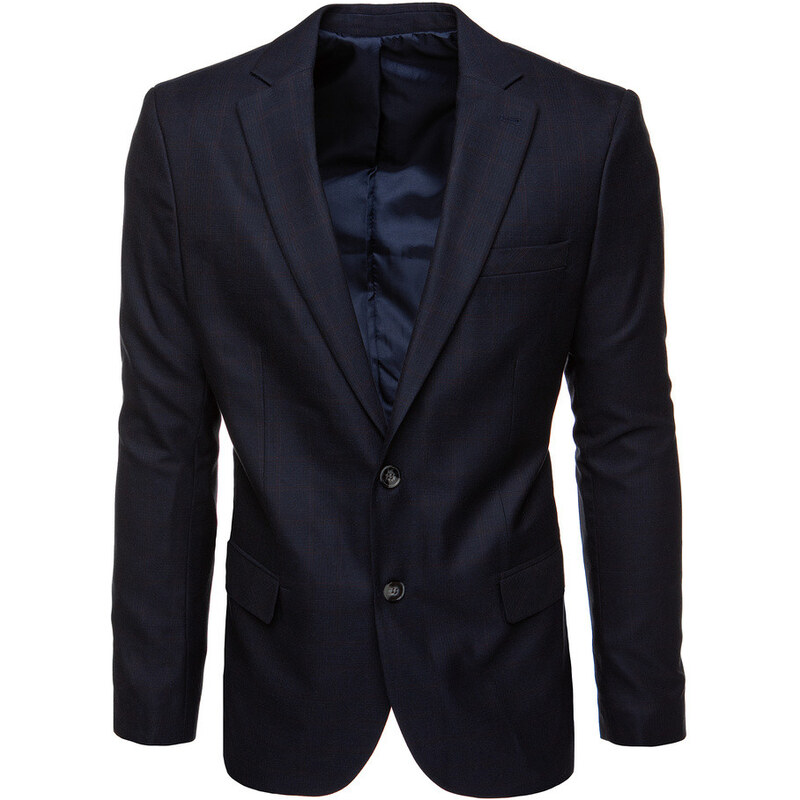 Pánske jednoradové sako v tmavomodrej farbe FashionStreet MX0625 67682849
