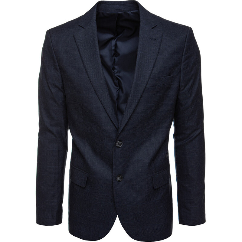 Pánske jednoradové sako v tmavomodrej farbe FashionStreet MX0640 67682856