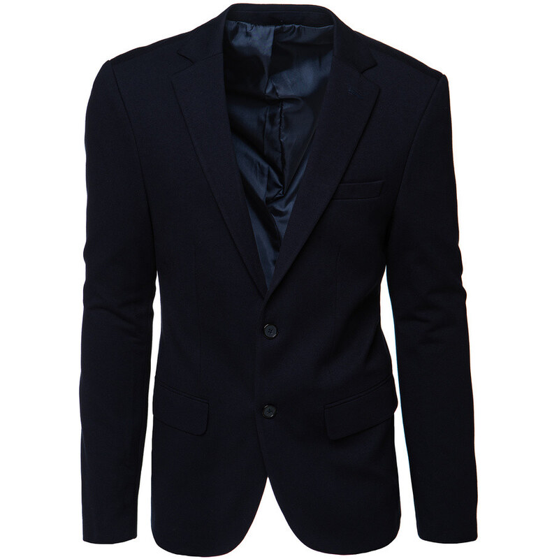 Pánske jednoradové sako v tmavomodrej farbe FashionStreet MX0632 67682853