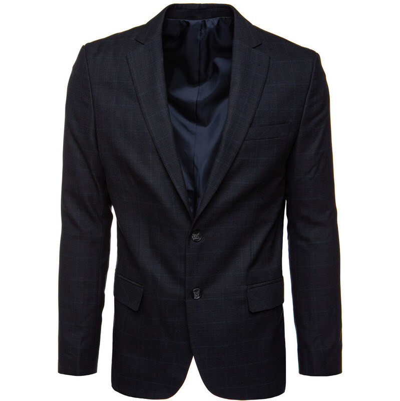 Pánske jednoradové sako v tmavomodrej farbe FashionStreet MX0633 67682854