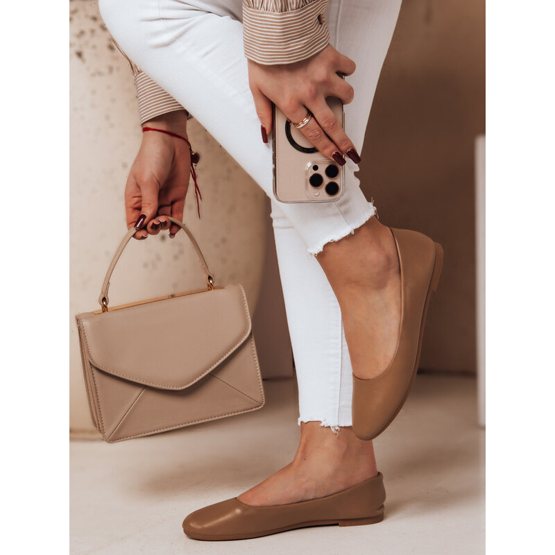 Dámske baleríny FRLINE khaki FashionStreet ZY0669 67683008