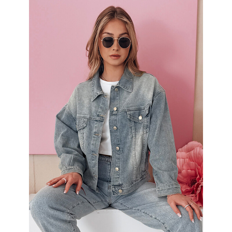 Dámska prechodná oversize katana bunda NOVAJIN modrá FashionStreet 67683165